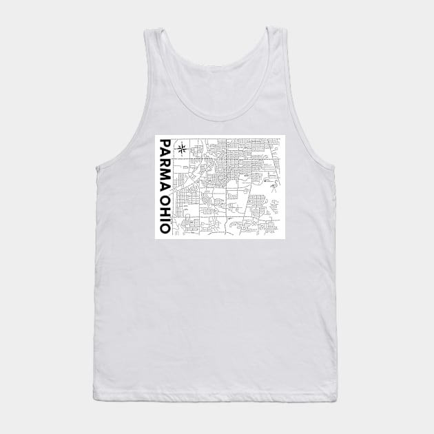 Parma Ohio Map Tank Top by fiberandgloss